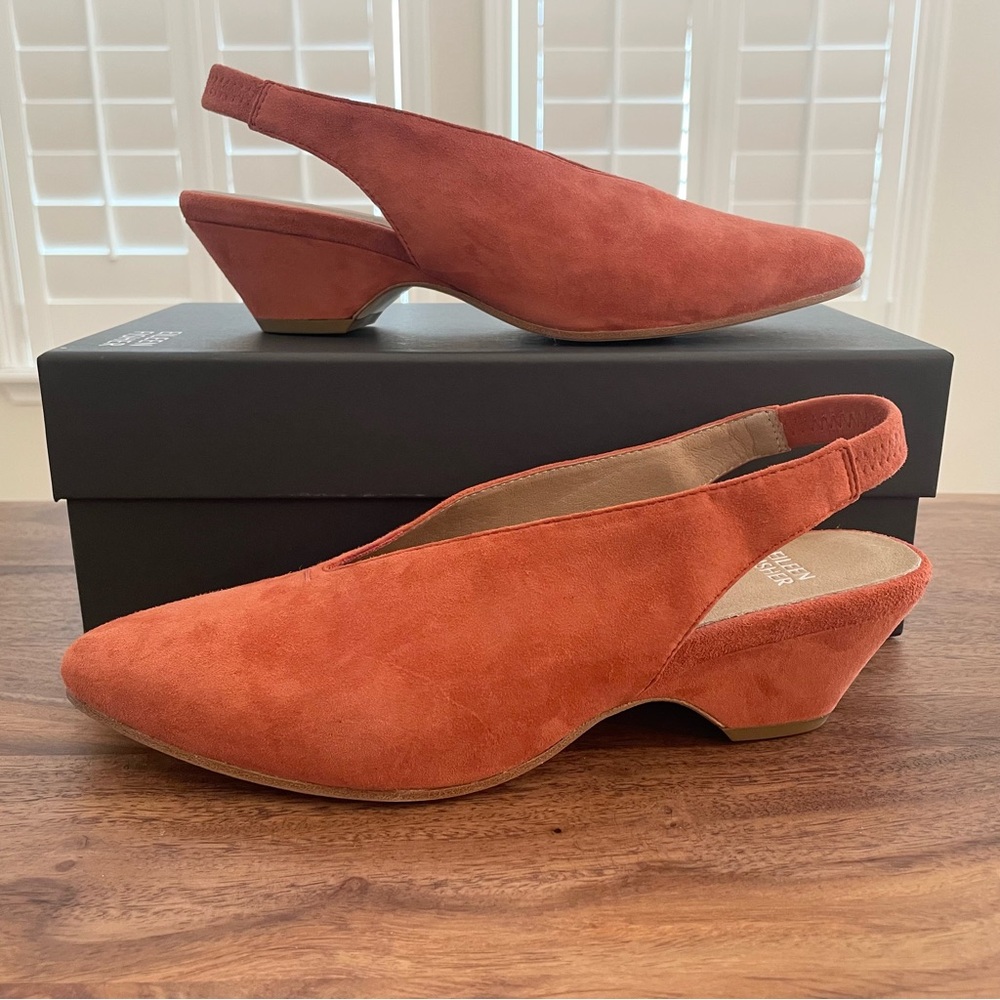 Eileen Fisher Gatwick Slingback Pump in Spice Suede - Picture 2 of 12